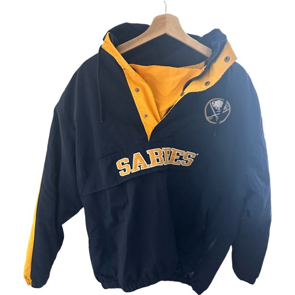 Vintage Officially Licensed Buffalo Sabres NHL Jacket Quarter Zip